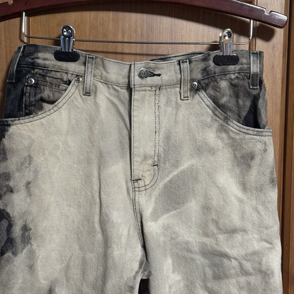 Dickies Grunge Bleach-Wash Black Jeans Trash Street Wear Men’s 32x32 (30x29) - Picture 8 of 10